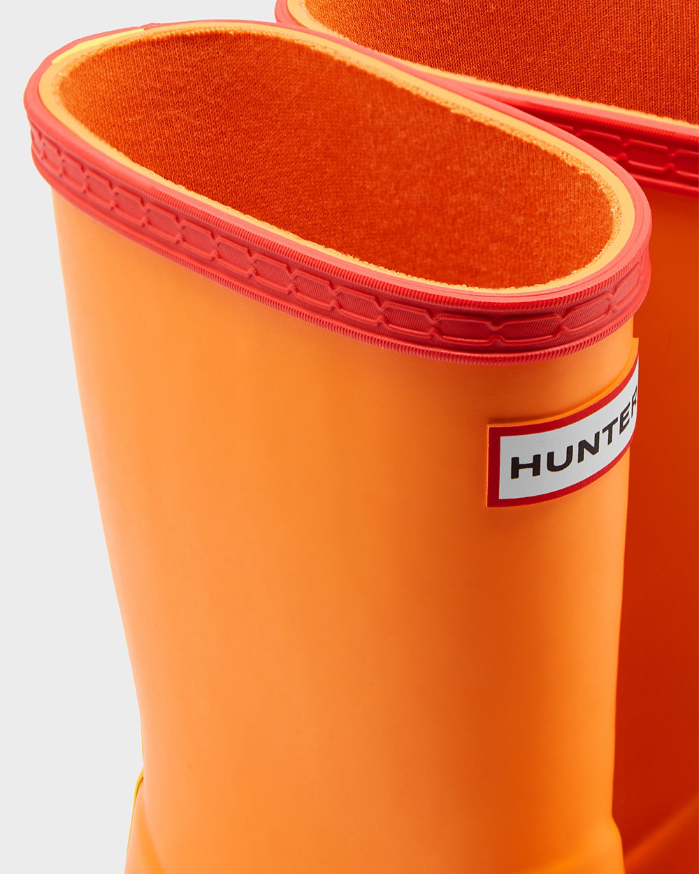 Galochas Hunter Criança Laranja/Amarelas - Original First Classic - 61SJXIFRC